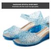 Princess Jelly Flats for Girls - Sparkly Dress Up Sandals for Birthday Party, Snow Queen Cosplay, Toddler & Kids (Ages 3-8) |