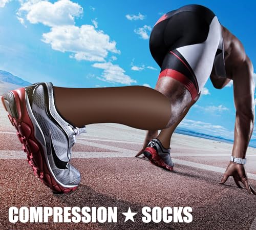 51KJ50CIgFL.jpg 3 Pairs Open Toe Compression Socks for Women & Men Circulation 15-20 mmHg is Best Support for All Day Wear