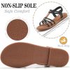 51KxpaRm5XL.jpg Womens Sandals Flats Shoes - Comfortable Summer Dressy Casual Ankle Elastic Slip on Walking Beach Sandal