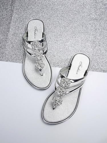 51PlXRf3ouL.jpg Women's Flat Sandals Flip Flop Sandals Summer Slip on Dressy Thong Sandal