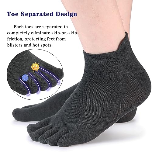 51RSEiAeAsL.jpg Toe Socks No Show Running Five Finger Socks for Men Women(3 Pairs/4 Pairs)