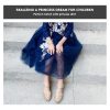 Girls Dress Shoes with Heels - Sparkly Sequins Closed Toe Sandals for Wedding, Party, Flower Girl (Toddler/Little/Big Kids)