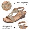 51TQOeNUq2L.jpg Wedge Sandals for Women Dressy: Summer Low Wedges Comfortable Open Toe Sandals