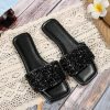 51Uu1PrjeL.jpg Women's Sparkly Jeweled Flat Sandals Dressy Open Toe Glitter Shiny Slippers Slip-on Shoes