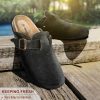 51aZO4Wb-aL.jpg Women Clogs-Comfortable Mules Slippers Sandals Nurse Shoes Unisex for Men-Cushioned Footed Flannel-Lined Upper