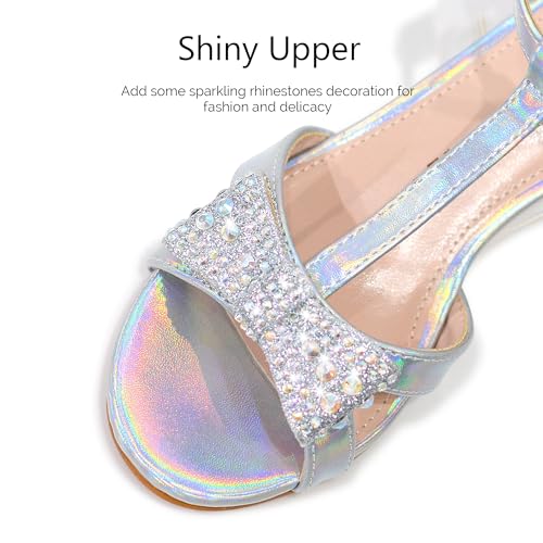Girls Sandals Kids Strap Low Medium Heel Dress Open Toe Sandals