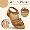 51azmQla4gL.jpg Womens Sandals Arch Support Summer Flat Gladiator Sandals Comfortable Beach Dressy Slides for Women