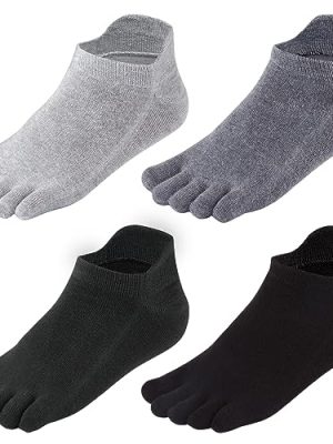 Toe Socks No Show Running Five Finger Socks for Men Women(3 Pairs/4 Pairs)