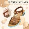 51ebUWjrRjL.jpg Womens Sandals Arch Support Summer Flat Gladiator Sandals Comfortable Beach Dressy Slides for Women