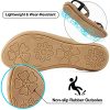51kmpu3plgL.jpg Womens Sandals Flats Shoes: Comfortable Bohemian Beaded Dressy Summer Flat Casual Ankle Strap Elastic Slip on Beach Sandal