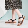 51kwmPdnMPL.jpg Womens Sandals Flats Shoes - Comfortable Summer Dressy Casual Ankle Elastic Slip on Walking Beach Sandal