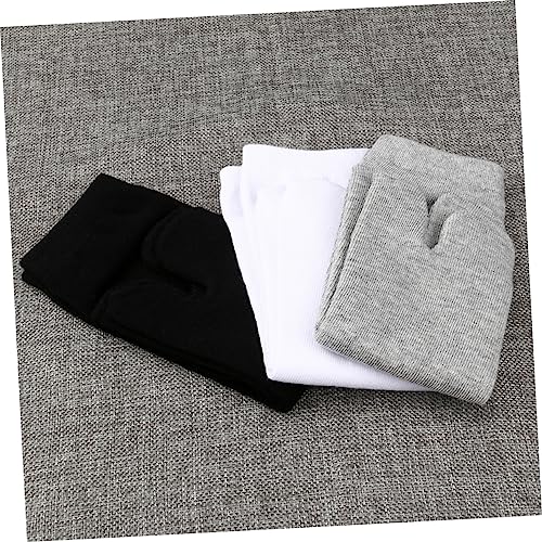 6 Pairs Breathable Two Toe Socks for Men and Women Comfortable Supple Crew Stockings with Skid Design Fit in White Black and