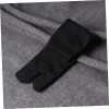 6 Pairs Breathable Two Toe Socks for Men and Women Comfortable Supple Crew Stockings with Skid Design Fit in White Black and