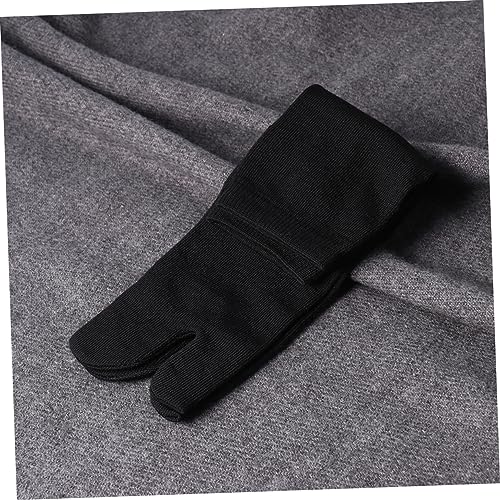 6 Pairs Breathable Two Toe Socks for Men and Women Comfortable Supple Crew Stockings with Skid Design Fit in White Black and